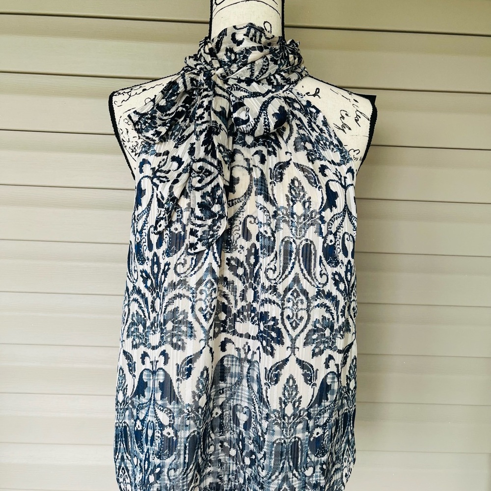 WHBM $89 Tie Neck Halter Top